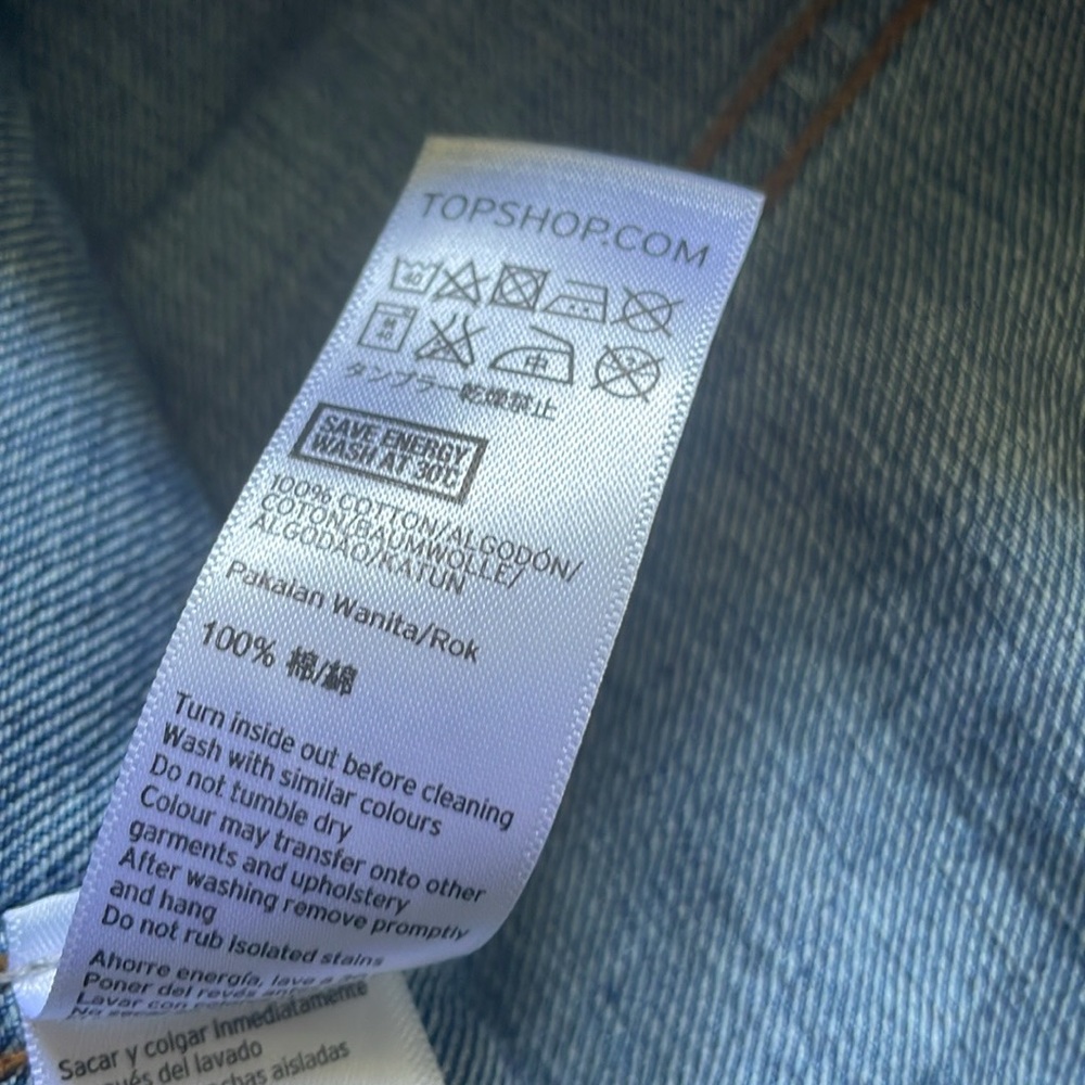 TOPSHOP dark denim button skirt - Picture 7 of 9